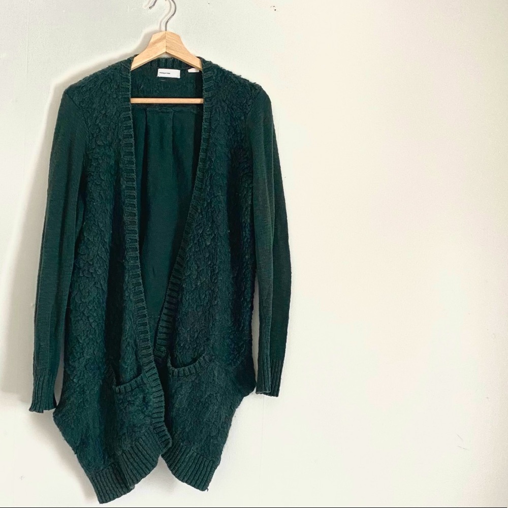 Green high low sweater